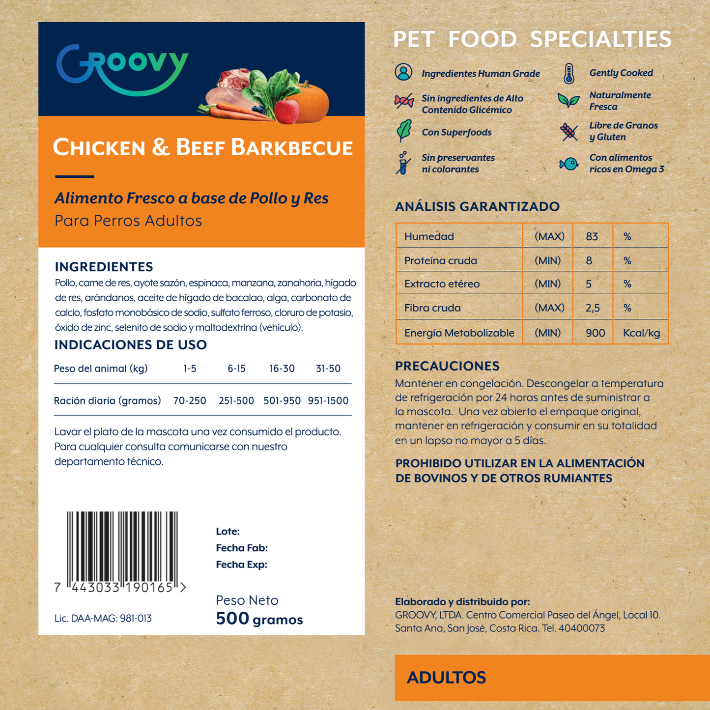 Chicken & Beef Barkbecue (Adultos)