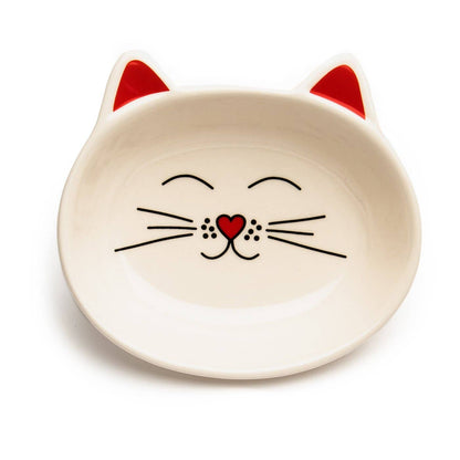 Cream Oscar Cat Dish