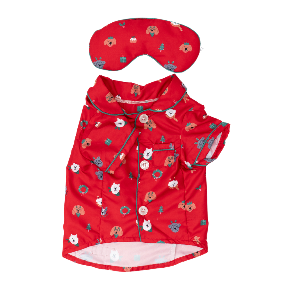 Happy Howlidays Pajamas + Antifaz