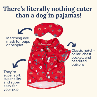 Happy Howlidays Pajamas + Antifaz