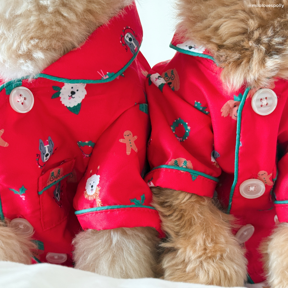 Happy Howlidays Pajamas + Antifaz