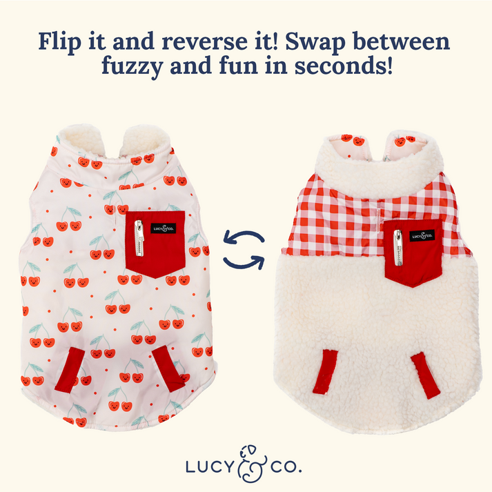Chaleco Revesible Cheery Cherries