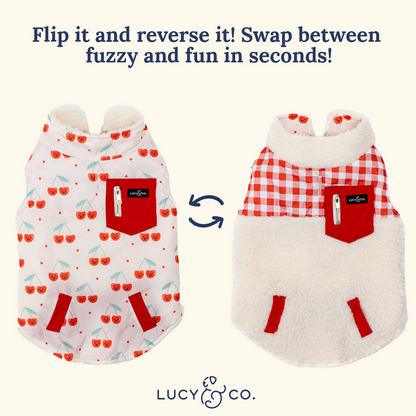 Chaleco Revesible Cheery Cherries