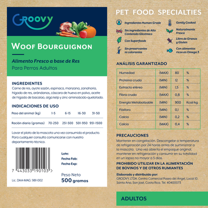 Woof Bourguignon (Adultos)