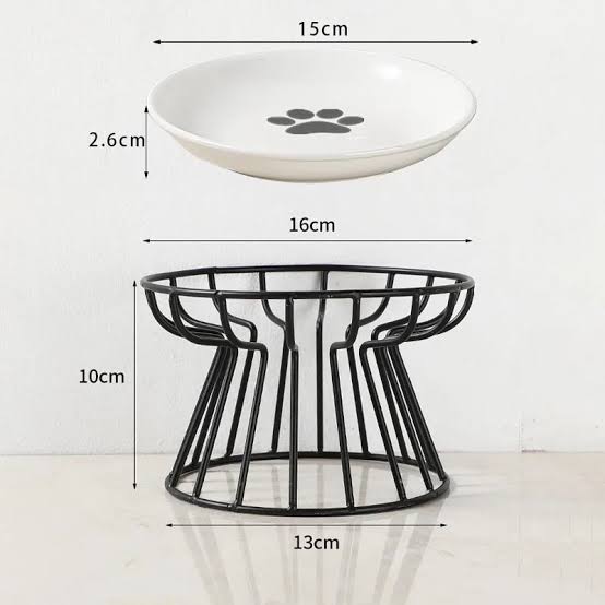 Plato Elevado de Cerámica para perros y gatos