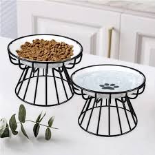 Plato Elevado de Cerámica para perros y gatos